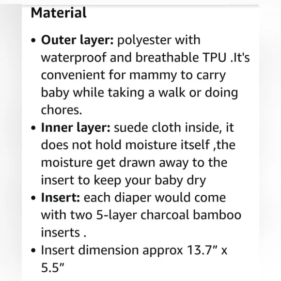 BRAND NEW- ALVABABY Color Snaps adjustable baby cloth diapers 5pc, 10pc inserts - Picture 6 of 8